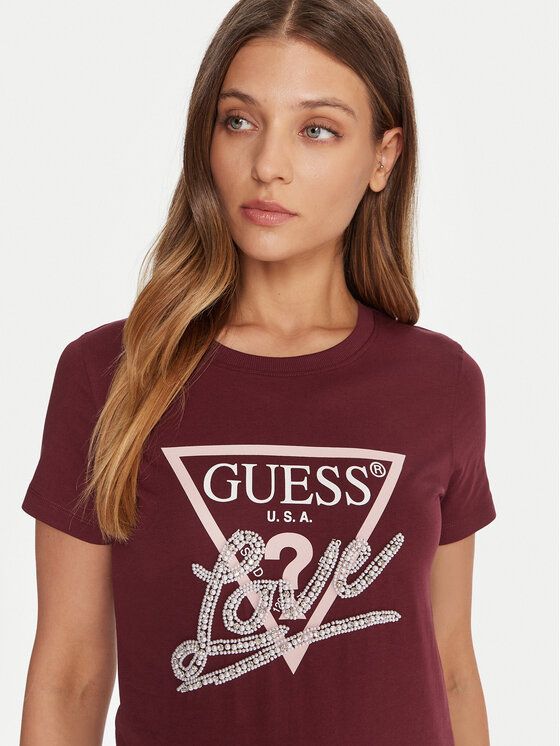 Guess Guess Camiseta W5YI40 I3Z14 Rojo Regular Fit