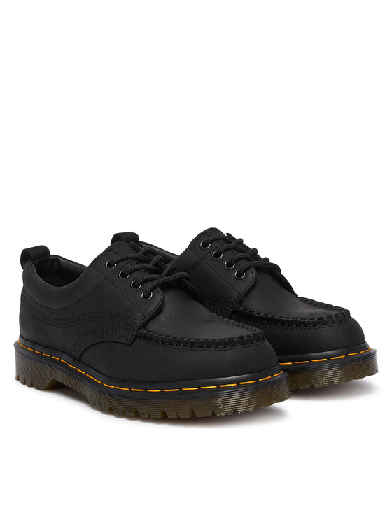 Dr. Martens Félcipő Dr. Martens Lowell 4 Eye Crazy Horse Leather Moc DM43679001 Fekete