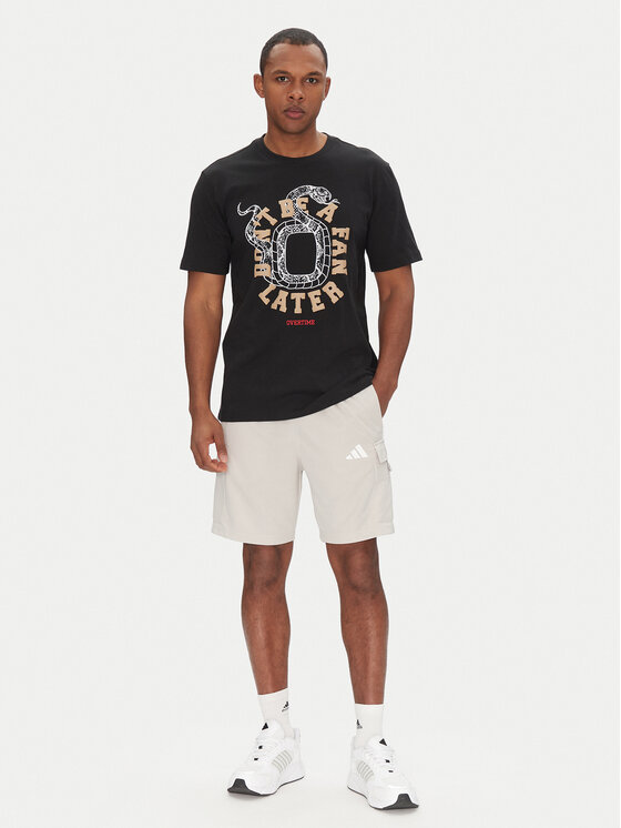 adidas adidas Футболка Overtime Spring Graphic JM0291 Чорний Regular Fit