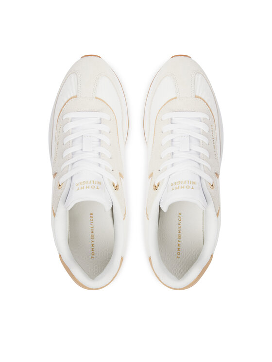 Tommy Hilfiger Snīkeri Tommy Hilfiger Th Retro Runner Mix FW0FW09410 Balts