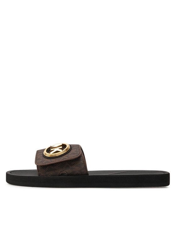 MICHAEL Michael Kors Šľapky MICHAEL Michael Kors Mk Charm Slide 40R4MKFA1B Hnedá
