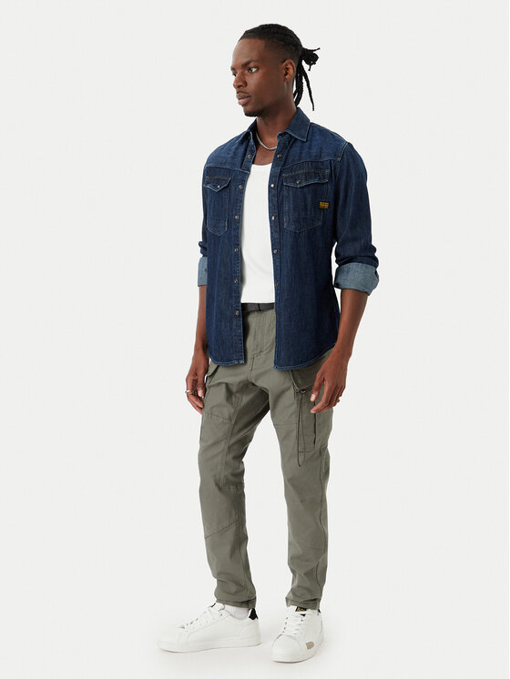 G-STAR G-Star Raw Pantaloni di tessuto Zip Pkt D24307-E172 Grigio Skinny Fit
