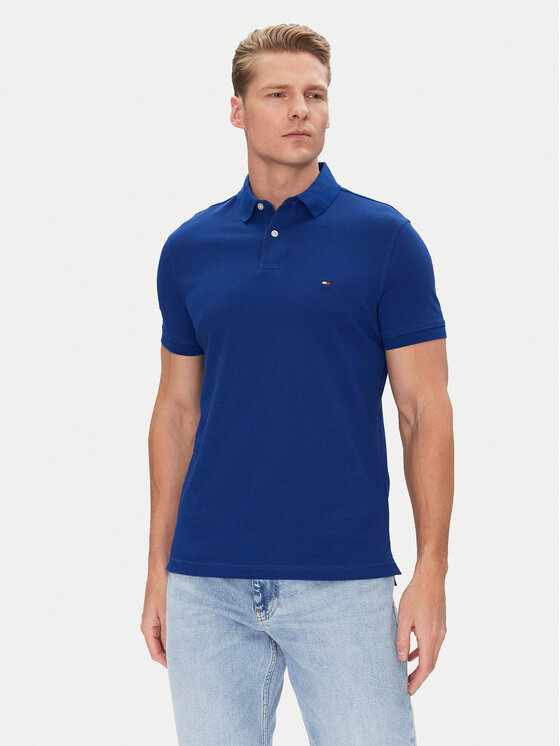 Tommy Hilfiger Tommy Hilfiger Polo majica 1985 MW0MW17770 Modra Regular Fit