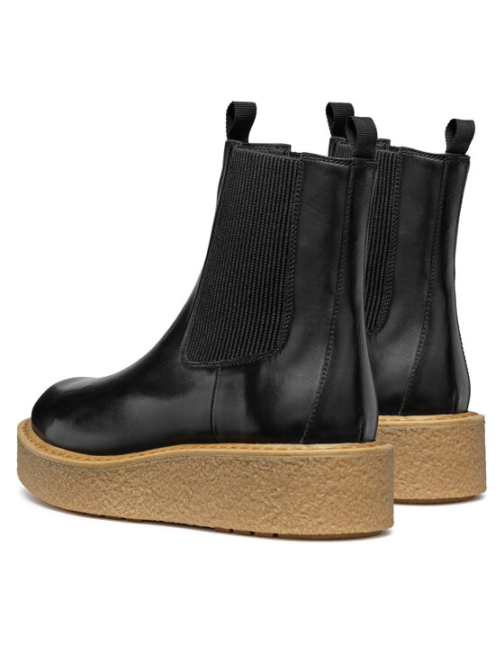 Geox Kotníková obuv s elastickým prvkem Geox D Elidea D36VEC 043NH C9999 Černá