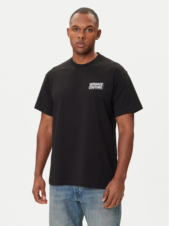 Versace Jeans Couture Versace Jeans Couture Camiseta 79GAHP10 CJ01P Negro Regular Fit