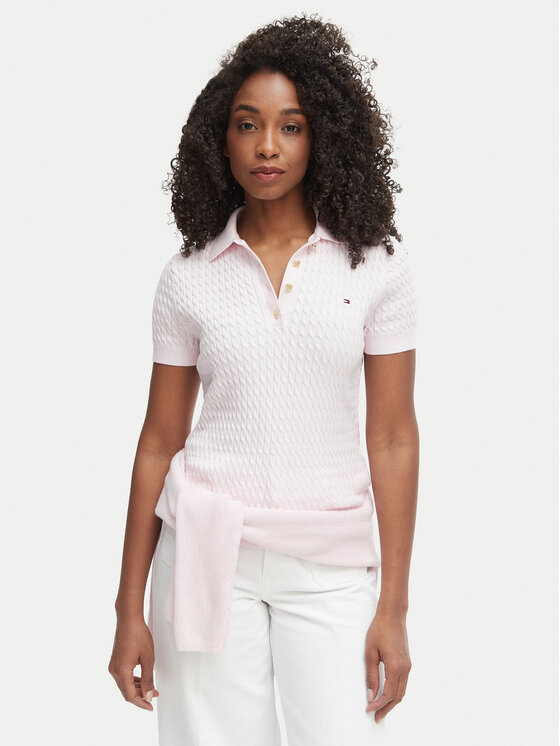 Tommy Hilfiger Tommy Hilfiger Polo majica WW0WW41474 Roza Regular Fit
