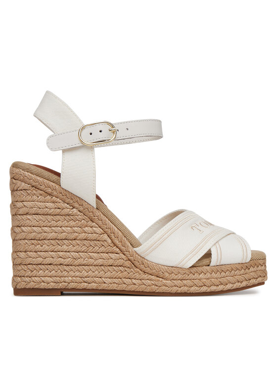 Tommy Hilfiger Еспадрили Tommy Hilfiger Tommy Hilfiger Espad High Wedge FW0FW08668 Екрю