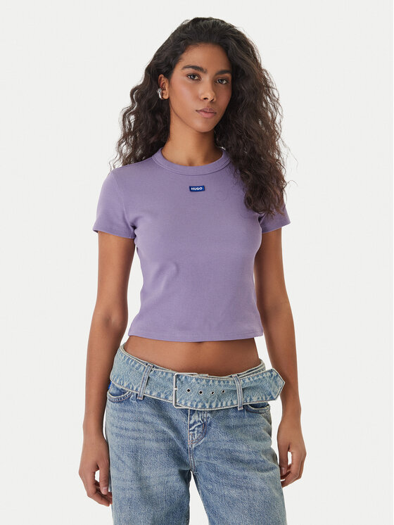 HUGO HUGO Camiseta Baby 50510749 Violeta Slim Fit