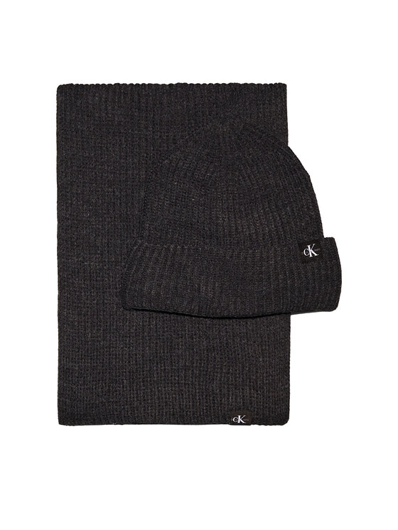 Calvin Klein Jeans Set čiapka a šál Calvin Klein Jeans IU0IU00638 Čierna