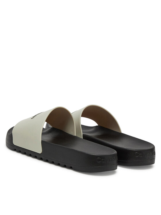Calvin Klein Şlapi Calvin Klein Chunky Pool Slide Rub HM0HM01063 Alb