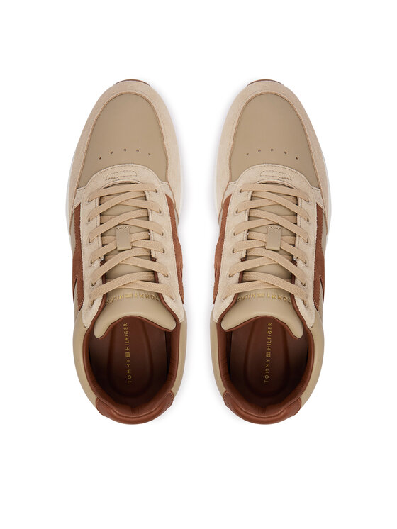 Tommy Hilfiger Tenisice Tommy Hilfiger Elevated Hilfiger Mix Runner FM0FM06084 Bež