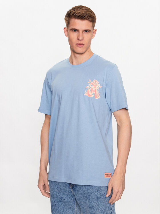 adidas adidas Футболка Graphic Glide T-Shirt IC5750 Блакитний Loose Fit