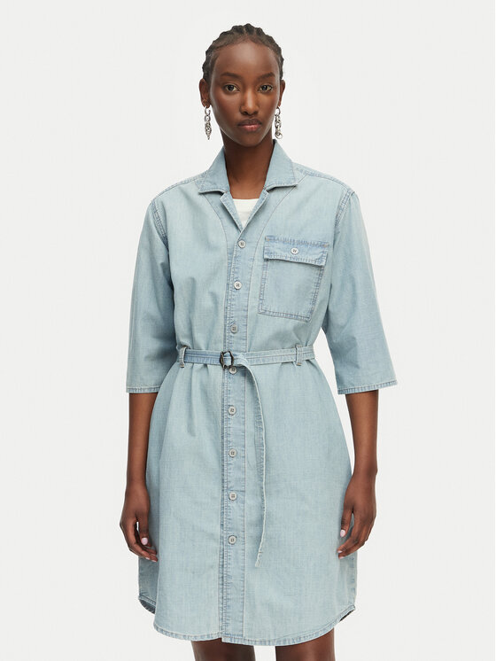 G-STAR G-Star Raw Jeanskleid D28853-E356 Hellblau Regular Fit