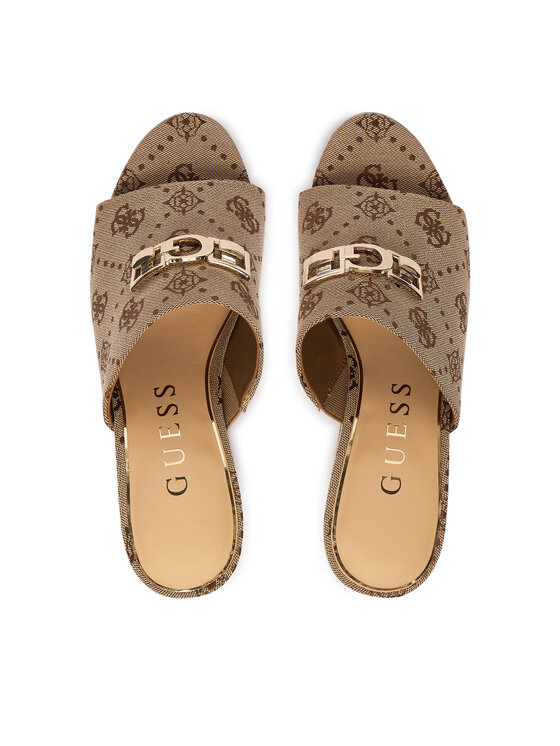 Guess Шльопанці Guess FLJEVZ FAL04 Світло-бежевий