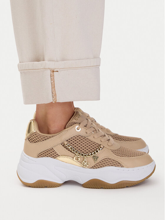 Guess Sneakersy Guess FLPHAR ELE12 Beżowy