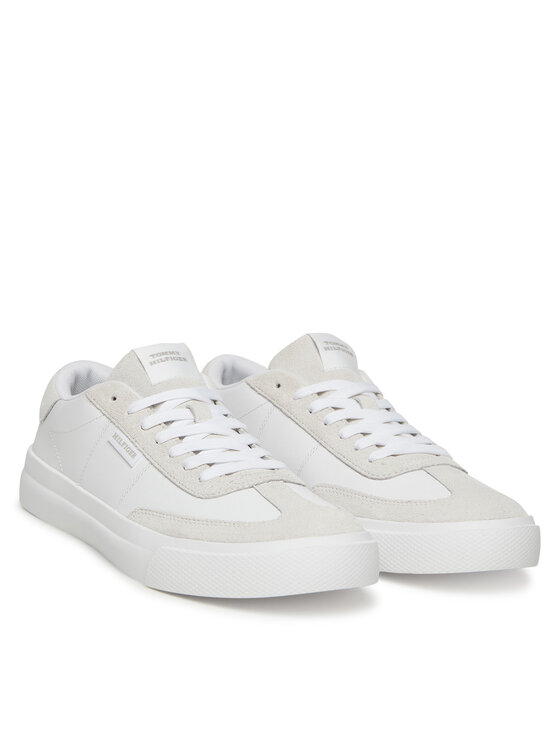 Tommy Hilfiger Laisvalaikio batai Tommy Hilfiger Th Cupset Summer Lth FM0FM05487 Balta