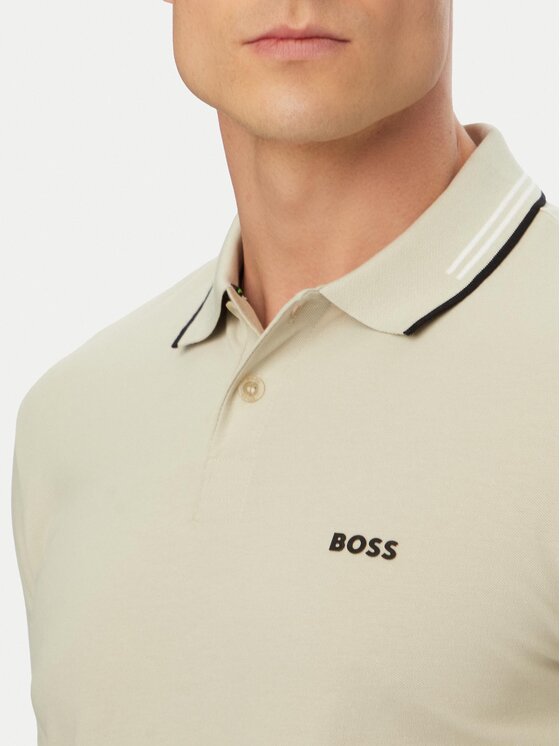 BOSS BOSS Polo Paul 50506193 Beige claro Slim Fit