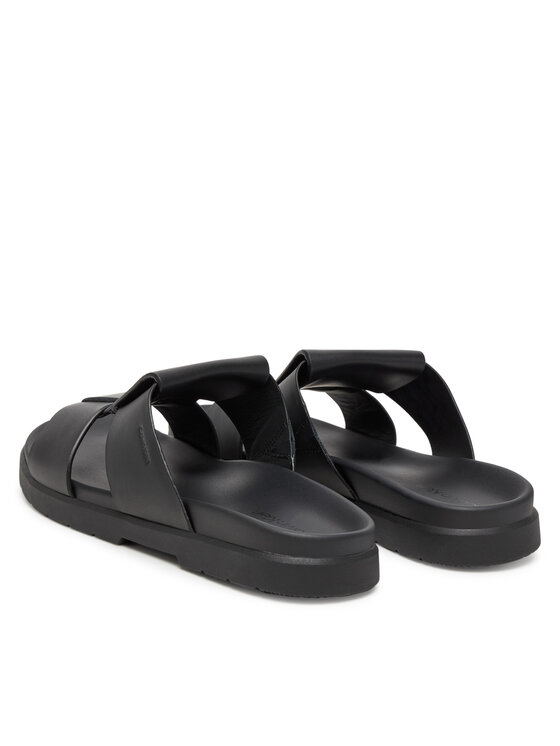 Calvin Klein Ciabatte Calvin Klein Lug Sandal Double T Lth HM0HM01734 Nero