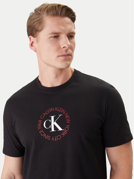 Calvin Klein Jeans Calvin Klein Jeans Camiseta Word Circle Graphic LV14RE816G Negro Regular Fit