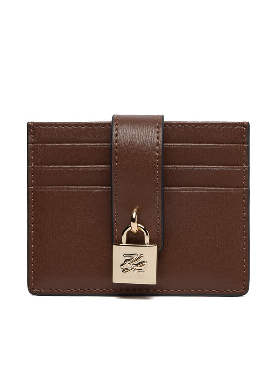 KARL LAGERFELD Puzdro na kreditné karty KARL LAGERFELD B1W32025 Hnedá