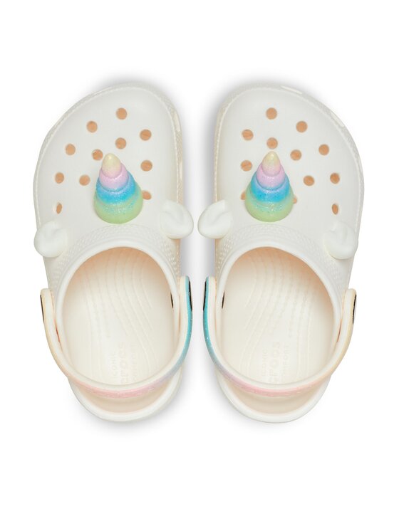 Crocs Шльопанці Crocs Classic Iam Rainbow Unicorn Clog T 209701 Білий