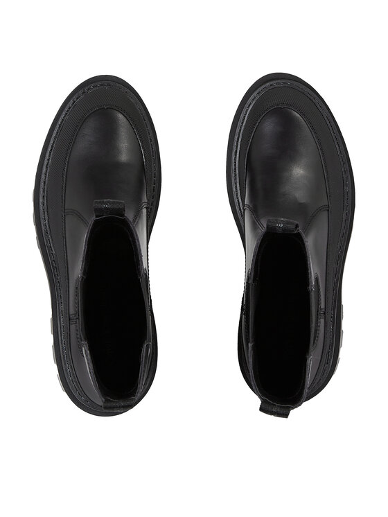 Calvin Klein Jeans Ghete Jodhpur Calvin Klein Jeans Flatform Chelsea Boot Lth Wn YW0YW01111 Negru