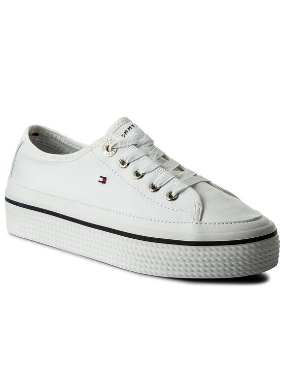 Tommy Hilfiger Zapatillas de tenis Tommy Hilfiger Corporate Flatform Sneaker FW0FW02456 Blanco