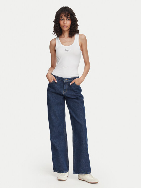 HUGO HUGO Top Damatank 50572293 Blanco Extra Slim Fit