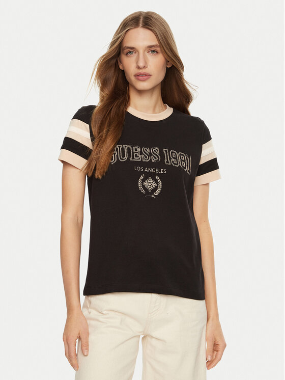 Guess Guess Футболка V5RI00 KA260 Коричневий Regular Fit