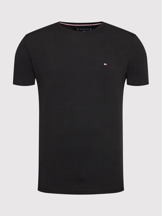 Tommy Hilfiger Tommy Hilfiger T-Shirt Core Stretch MW0MW27539 Μαύρο Slim Fit