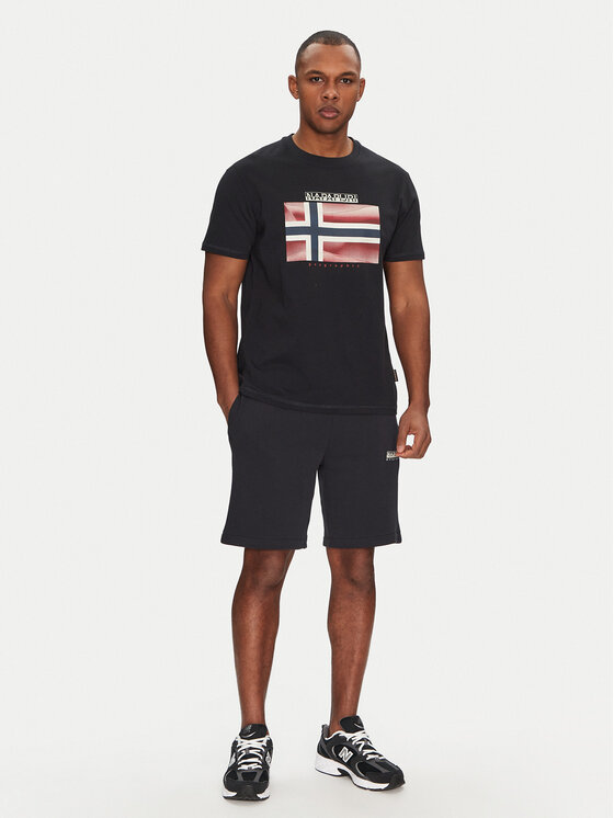 Napapijri Napapijri T-Shirt S-Lari NP0A4IE59411 Schwarz Regular Fit
