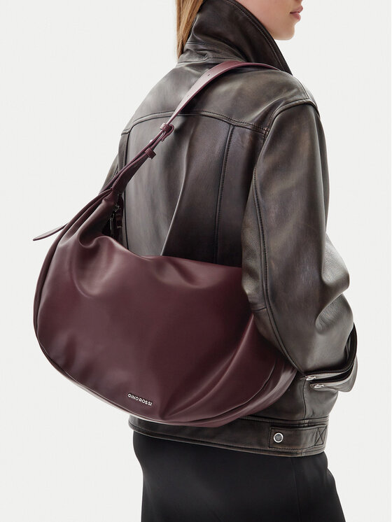 GINO ROSSI Kabelka Gino Rossi C-THARA-LX10145 Bordová