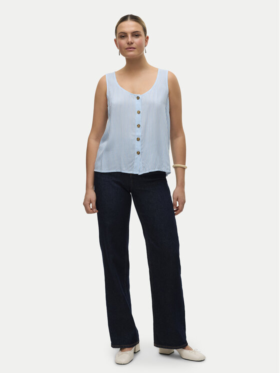 Vero Moda Vero Moda Топ Bumpy 10325830 Блакитний Standard Fit