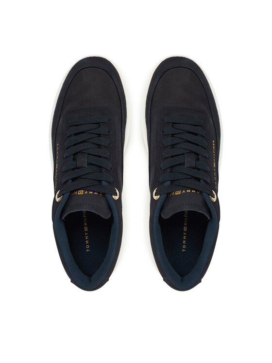 Tommy Hilfiger Laisvalaikio batai Tommy Hilfiger Modern Court Sneaker Nubuck FW0FW08462 Tamsiai mėlyna