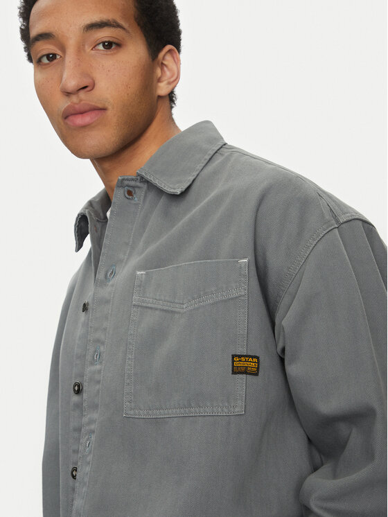 G-STAR G-Star Raw Πουκάμισο D23007-D300 H116 Γκρι Boxy Fit