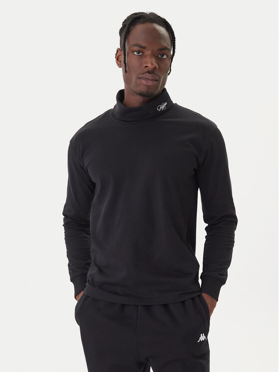 Kappa Kappa Jersey de cuello alto Authentic Olvea 341X8EW Negro Comfort Fit