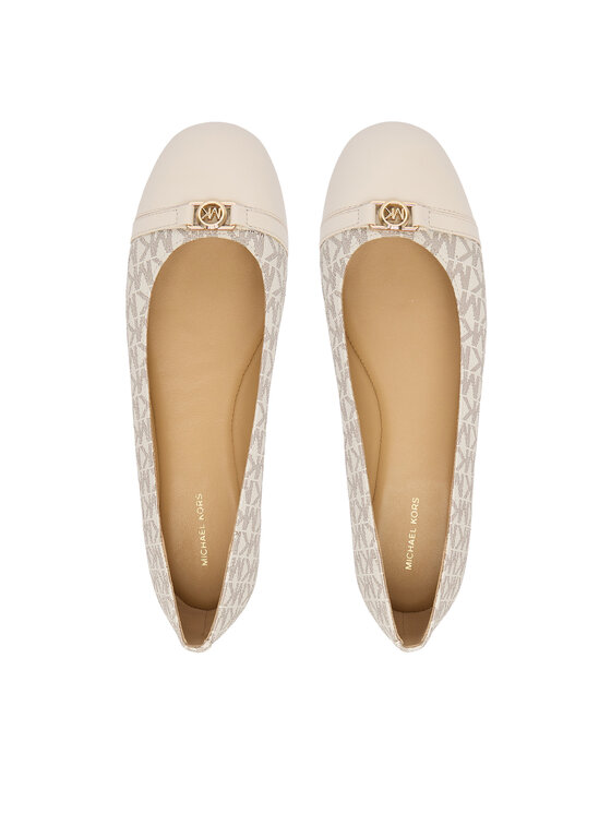 MICHAEL Michael Kors Balerinke MICHAEL Michael Kors Mandy Flat 40F5MAFP1L Écru