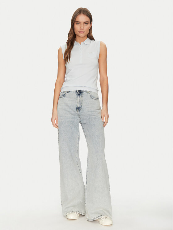 Guess Jeans Guess Jeans Поло W5GP24 KCYR1 Голубий Regular Fit