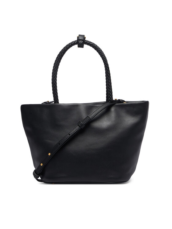 Tommy Hilfiger Borsetta Tommy Hilfiger Th Marina Bucket Leather AW0AW18739 Nero