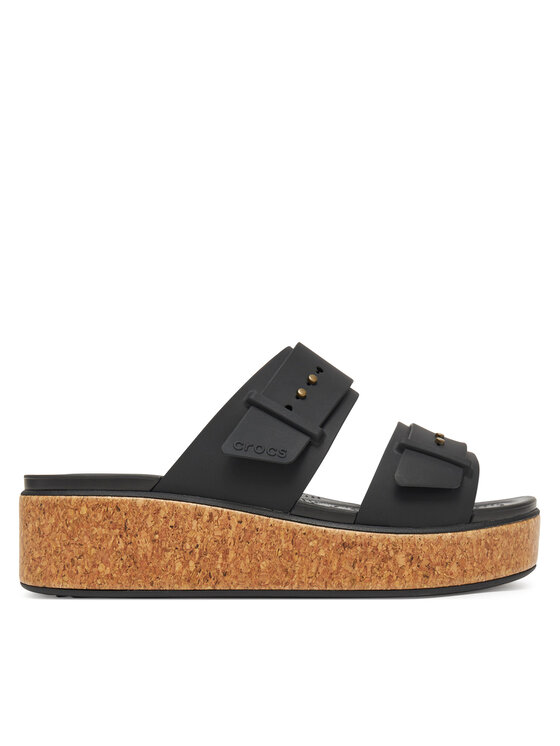 Crocs Шльопанці Crocs Brooklyn Cork Buckle 211252 Чорний