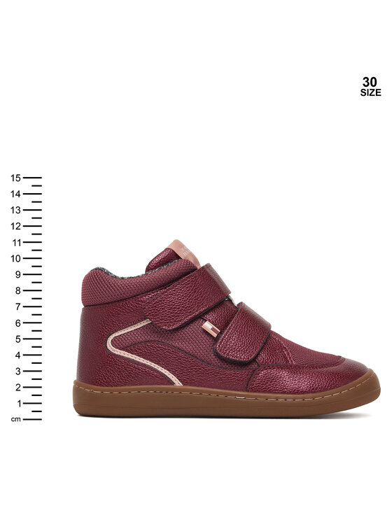 Tommy Hilfiger Sneakers Tommy Hilfiger High Top Velcro Sneaker T1AH-35071-0525356 S Dunkelrot