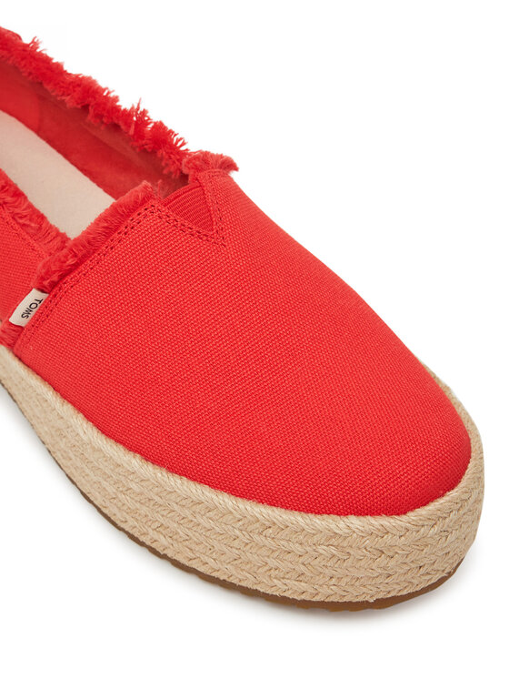Toms Еспадрильї Toms Valencia Platform 10021919 Червоний