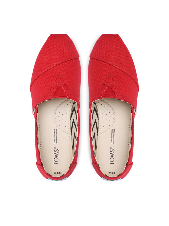 Toms Tenis superge Toms Alpargata 10017743 Rdeča