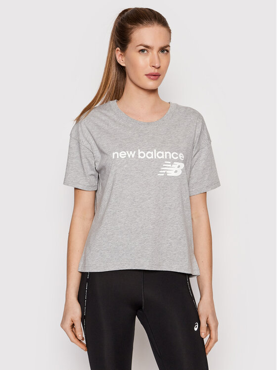 New Balance New Balance T-Shirt Stacked WT03805 Γκρι Relaxed Fit