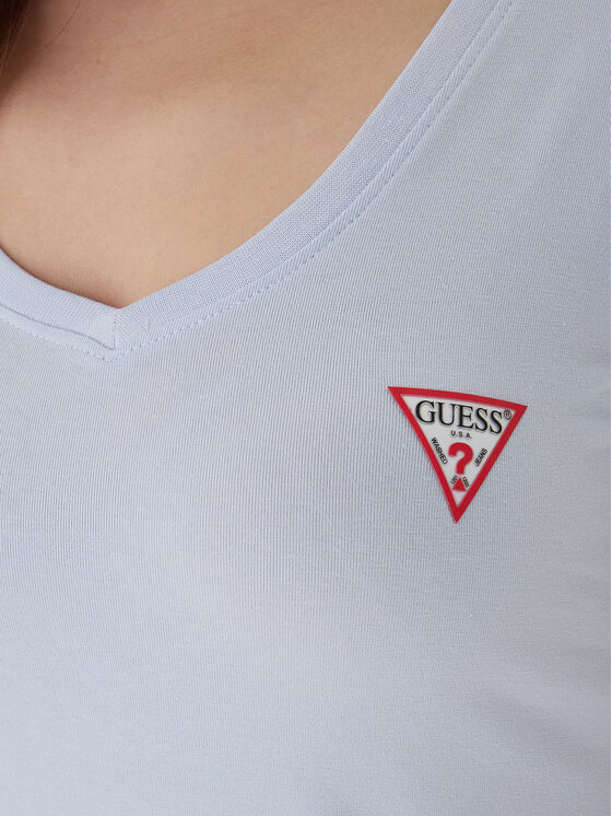 Guess Guess Футболка W2YI45 J1314 Блакитний Slim Fit