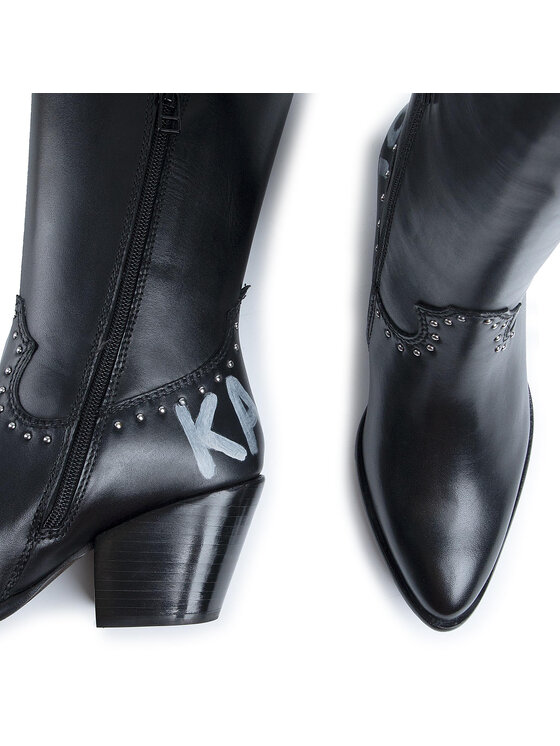 KARL LAGERFELD Kozačky KARL LAGERFELD KL42780 Černá