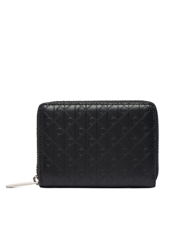 Calvin Klein Πορτοφόλι Calvin Klein Emblem Emboss Zip Coin Pouch LV04D1087G Μαύρο