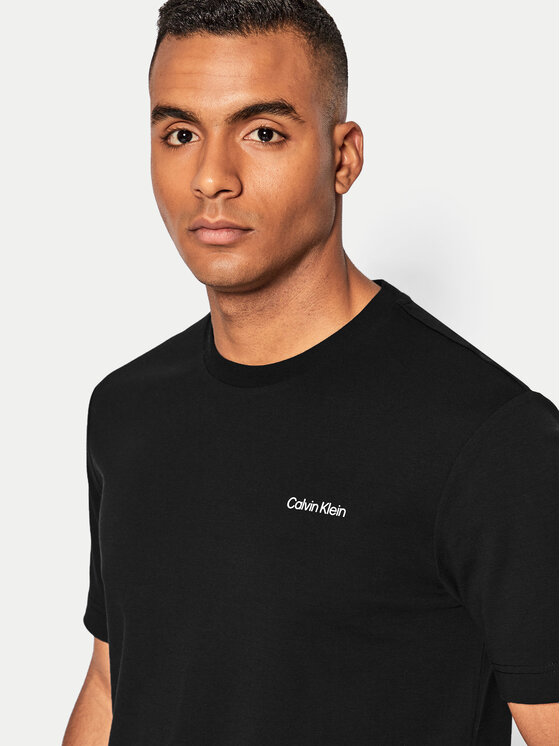 Calvin Klein Calvin Klein T-shirt Micro Logo Interlock K10K109894 Nero Regular Fit
