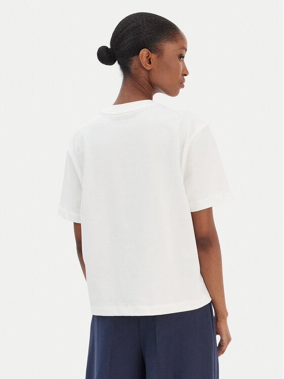 Tommy Hilfiger Tommy Hilfiger Camiseta Script WW0WW47819 Écru Regular Fit