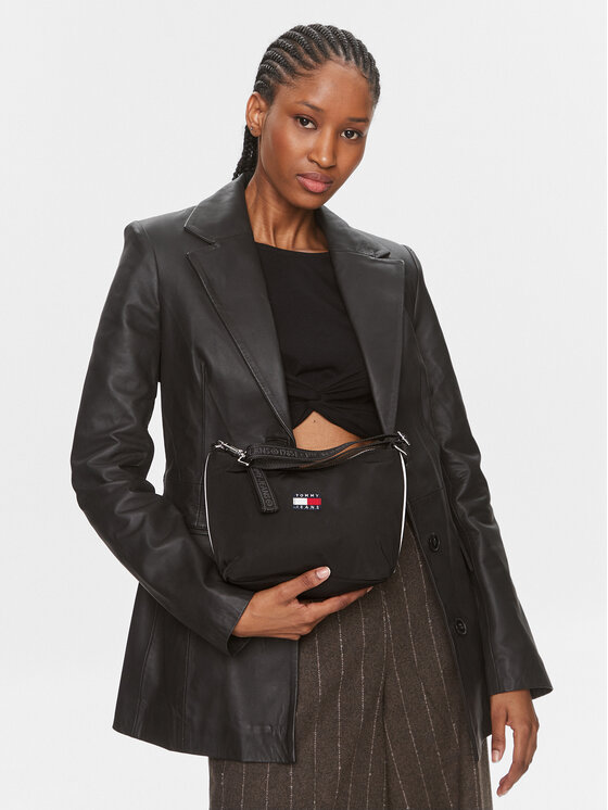 Tommy Jeans Geantă Tommy Jeans Tjw Heritage Shoulder Bag AW0AW15823 Negru